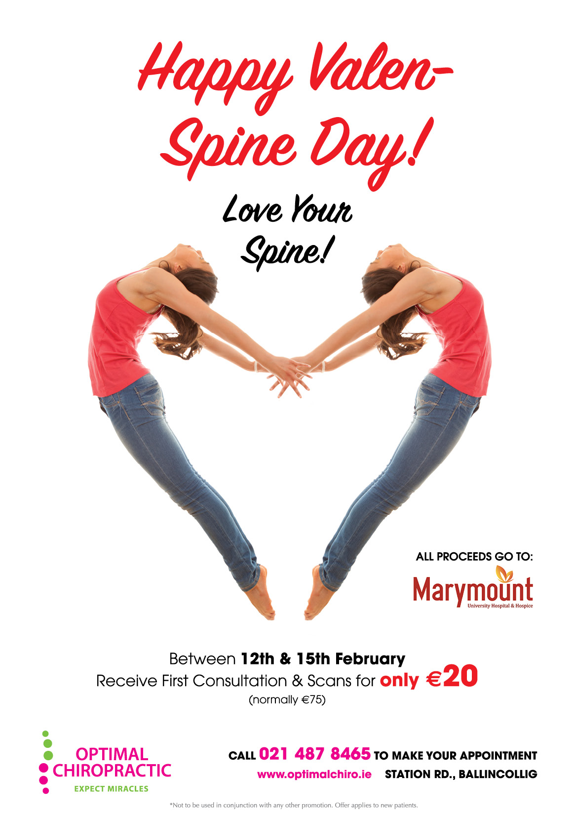 ValenSpine, Love Your Spine Promotion in aid of Marymount Hospice