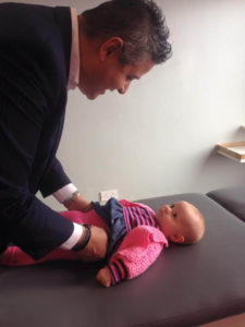 Baby Aisling with Benjamin Martin Chiropractor