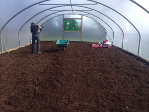 Preparing the ground to grow our own veg