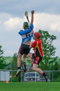 GAA hurlers in action