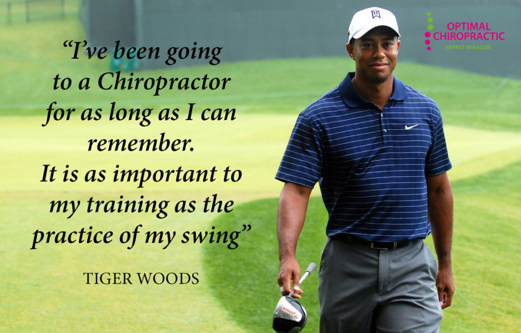 Tiger Woods quote on Chiropractic