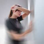 Dizzy Woman With Balance Loss. Vertigo Disorder